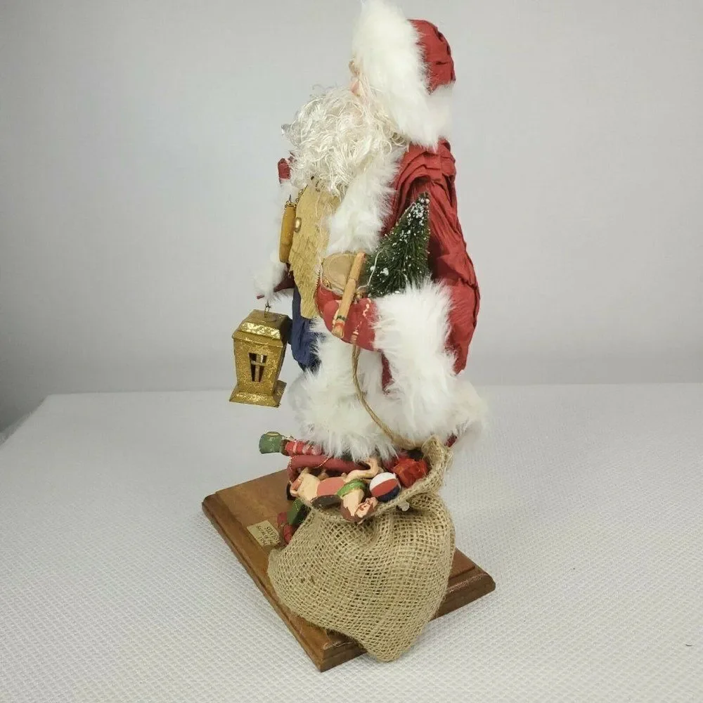 Vintage 90s Silvestri Santa of the Year Father Christmas Wooden Base 15